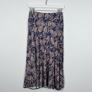 Salaam Women's Skirt Size Small Blue Paisley Print